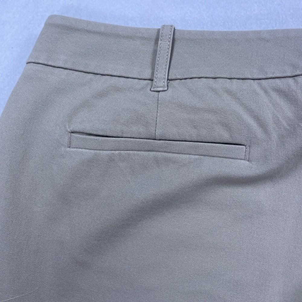 Talbots Signature Straight Leg Pants Womens 12 Tan Khaki Cotton Stretch Chino
